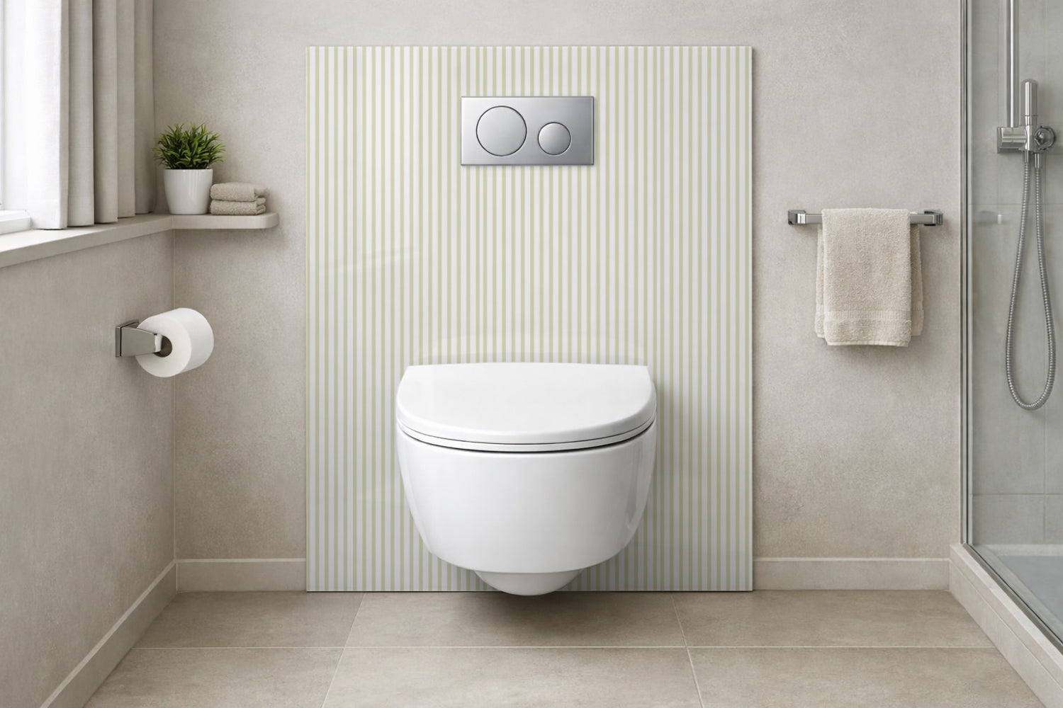 Toilettenrückwand Musteroptik