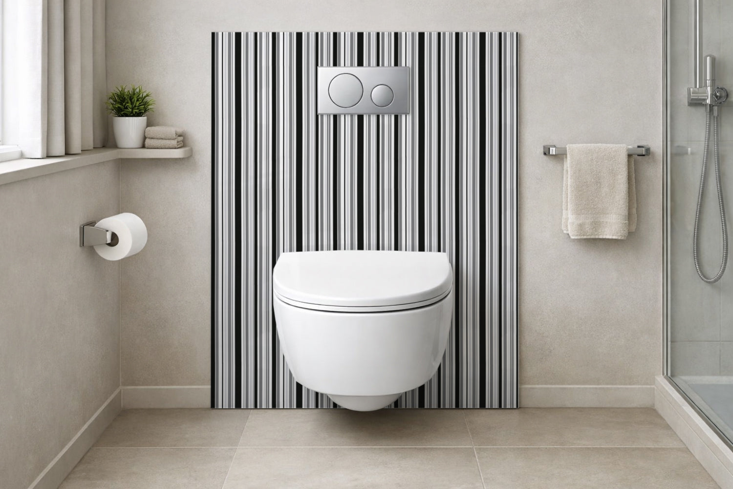 Toilettenrückwand Musteroptik