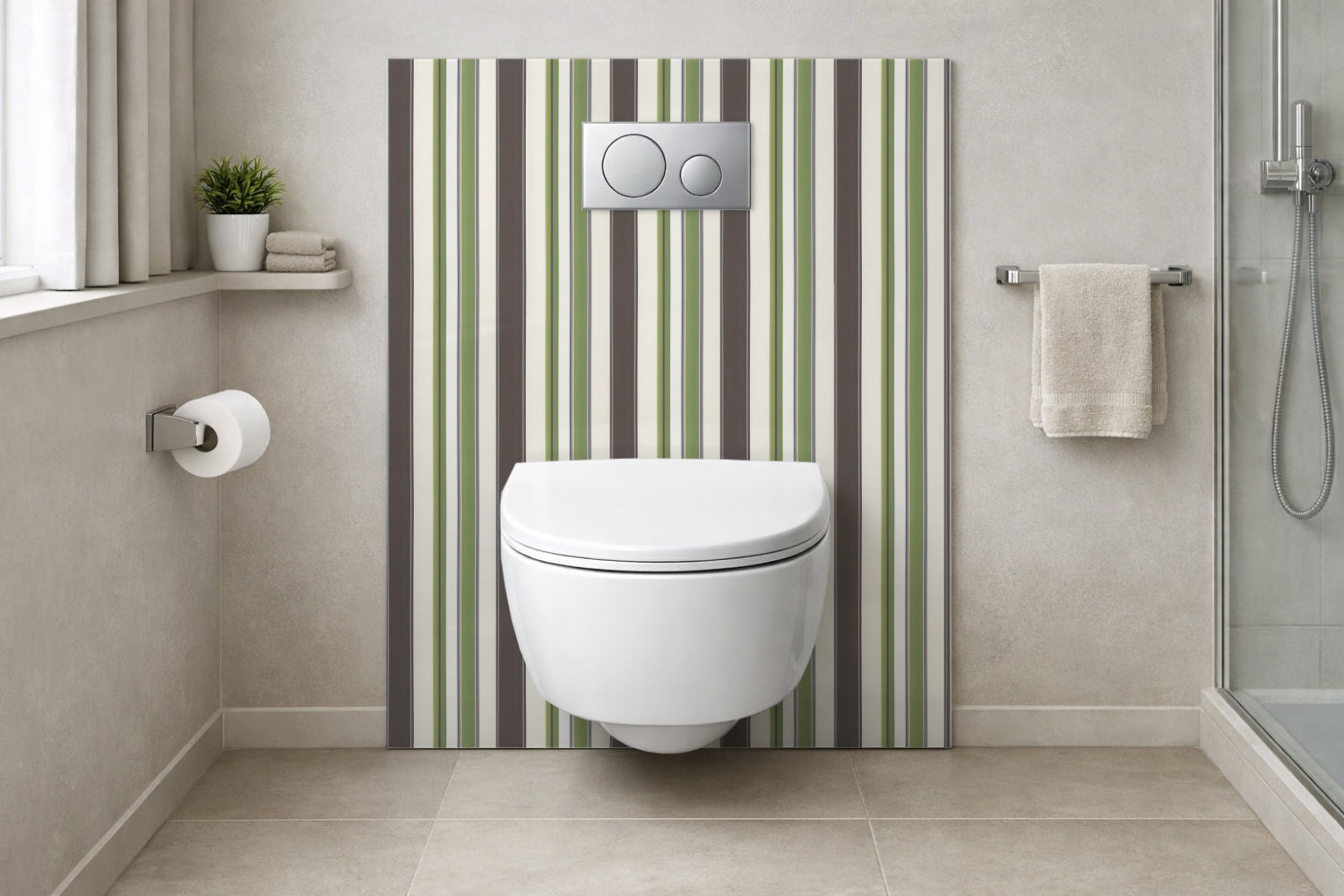 Toilettenrückwand Musteroptik