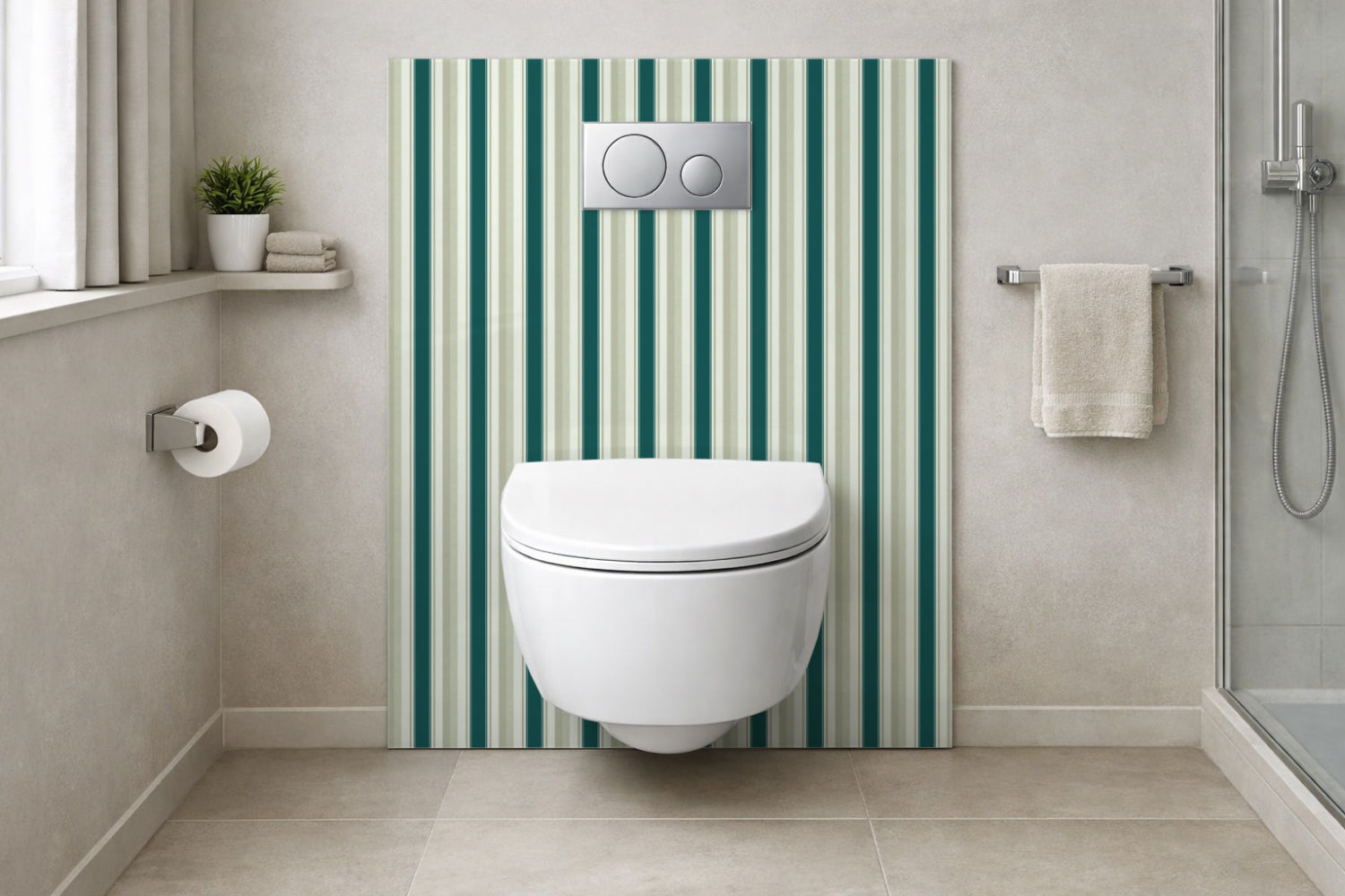 Toilettenrückwand Musteroptik