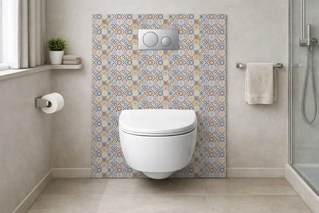 Toilettenrückwand Patchwork