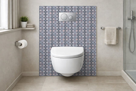 Toilettenrückwand Patchwork
