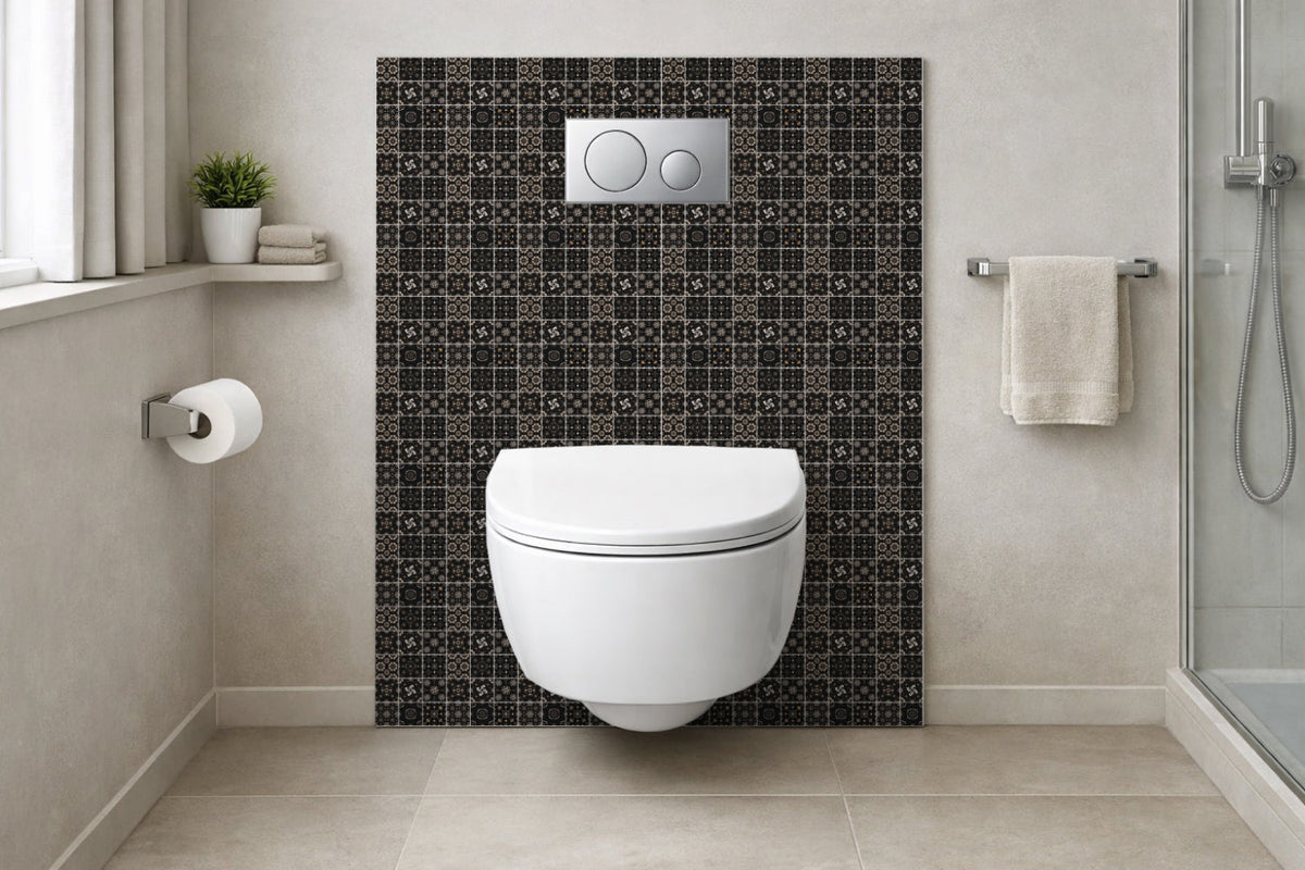 Toilettenrückwand Patchwork