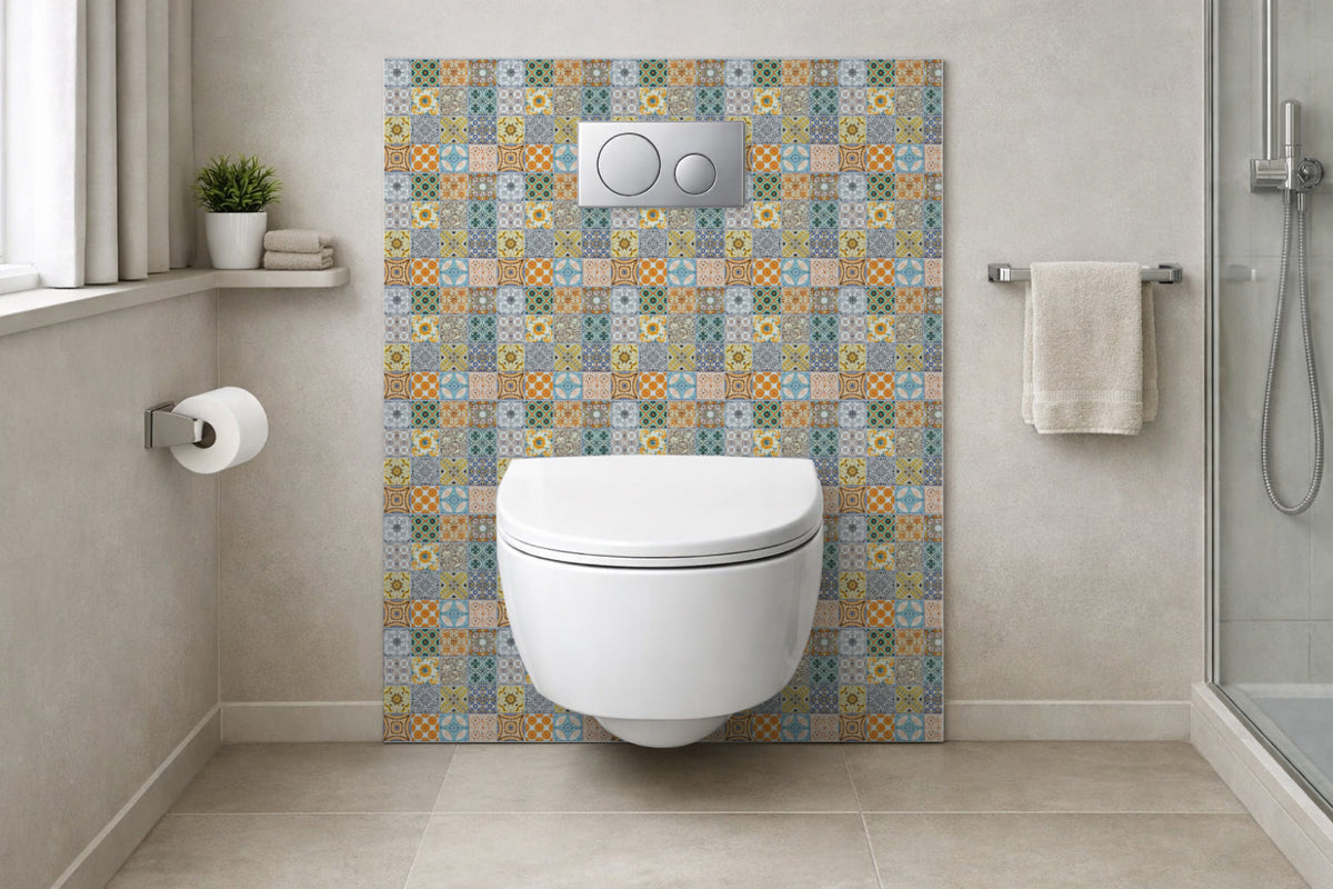 Toilettenrückwand Patchwork