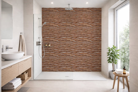 Toilettenrückwand Steinoptik