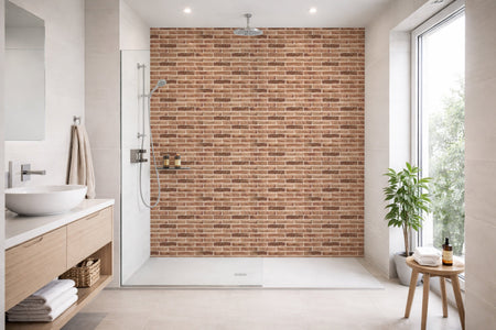 Toilettenrückwand Steinoptik