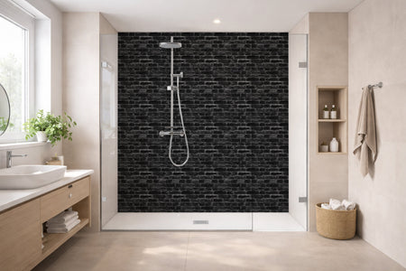 Toilettenrückwand Steinoptik