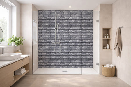 Toilettenrückwand Steinoptik