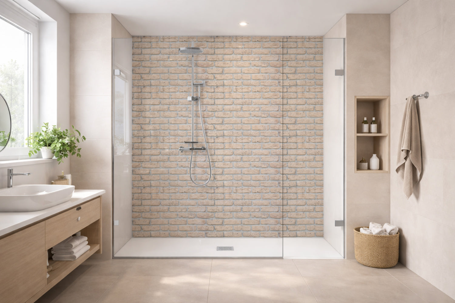 Toilettenrückwand Steinoptik
