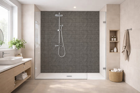 Toilettenrückwand Steinoptik