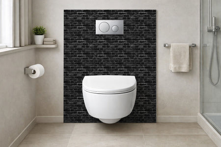 Toilettenrückwand Steinoptik