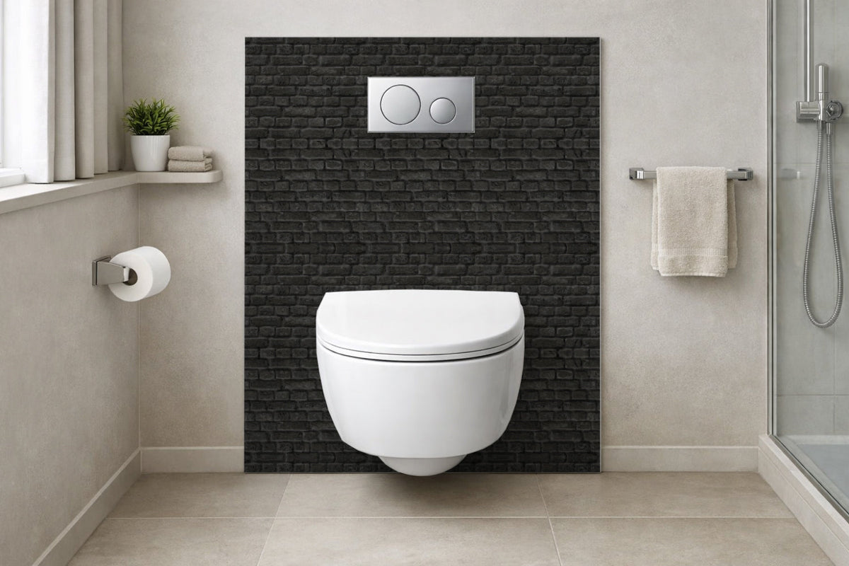Toilettenrückwand Steinoptik