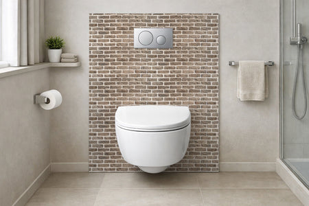 Toilettenrückwand Steinoptik