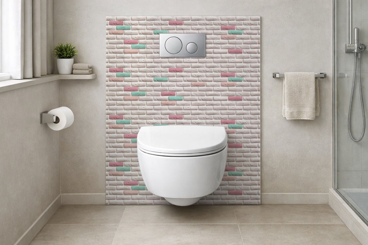 Toilettenrückwand Steinoptik