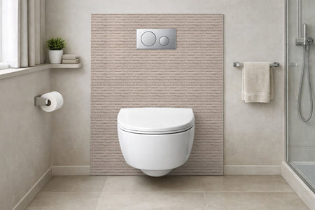 Toilettenrückwand Steinoptik