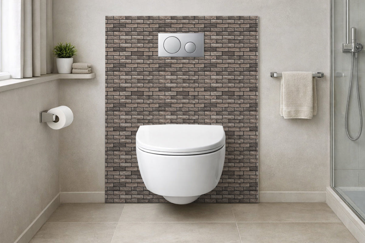 Toilettenrückwand Steinoptik