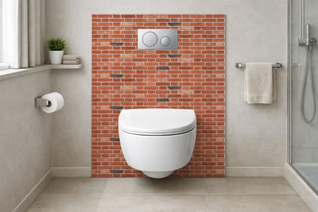 Toilettenrückwand Steinoptik