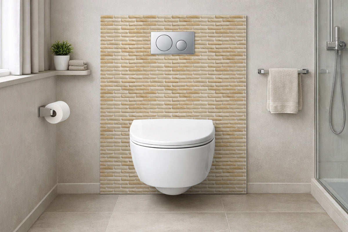 Toilettenrückwand Steinoptik