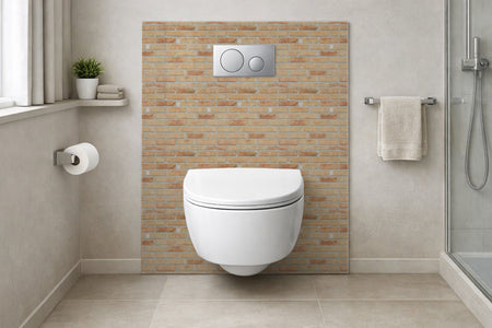 Toilettenrückwand Steinoptik