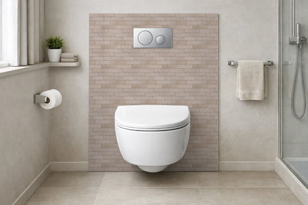 Toilettenrückwand Steinoptik