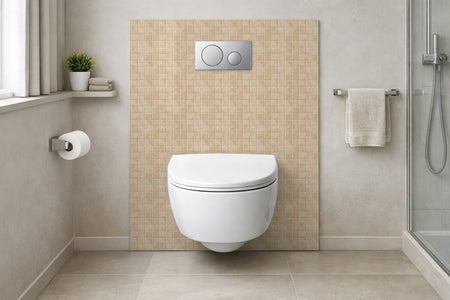Toilettenrückwand Steinoptik