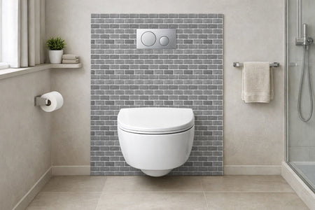 Toilettenrückwand Steinoptik