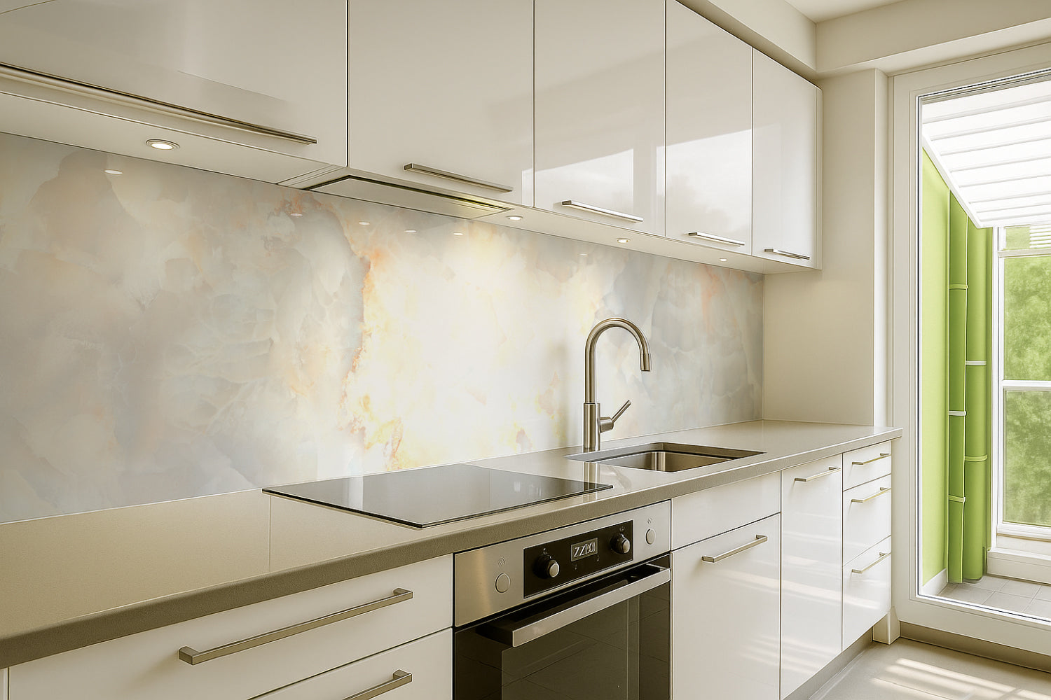 Spritzschutz Küche Marmoroptik