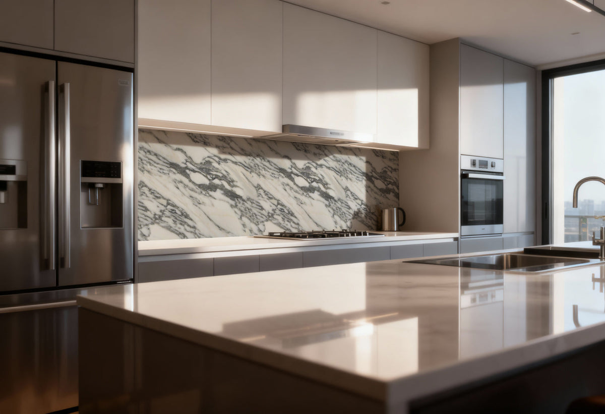 Spritzschutz Küche Marmoroptik