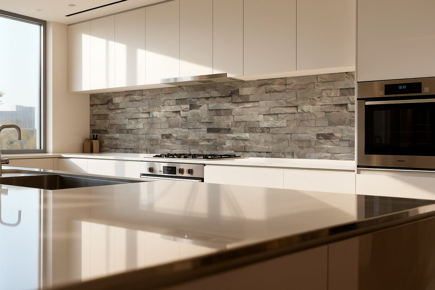 Küchenrückwand Steinoptik