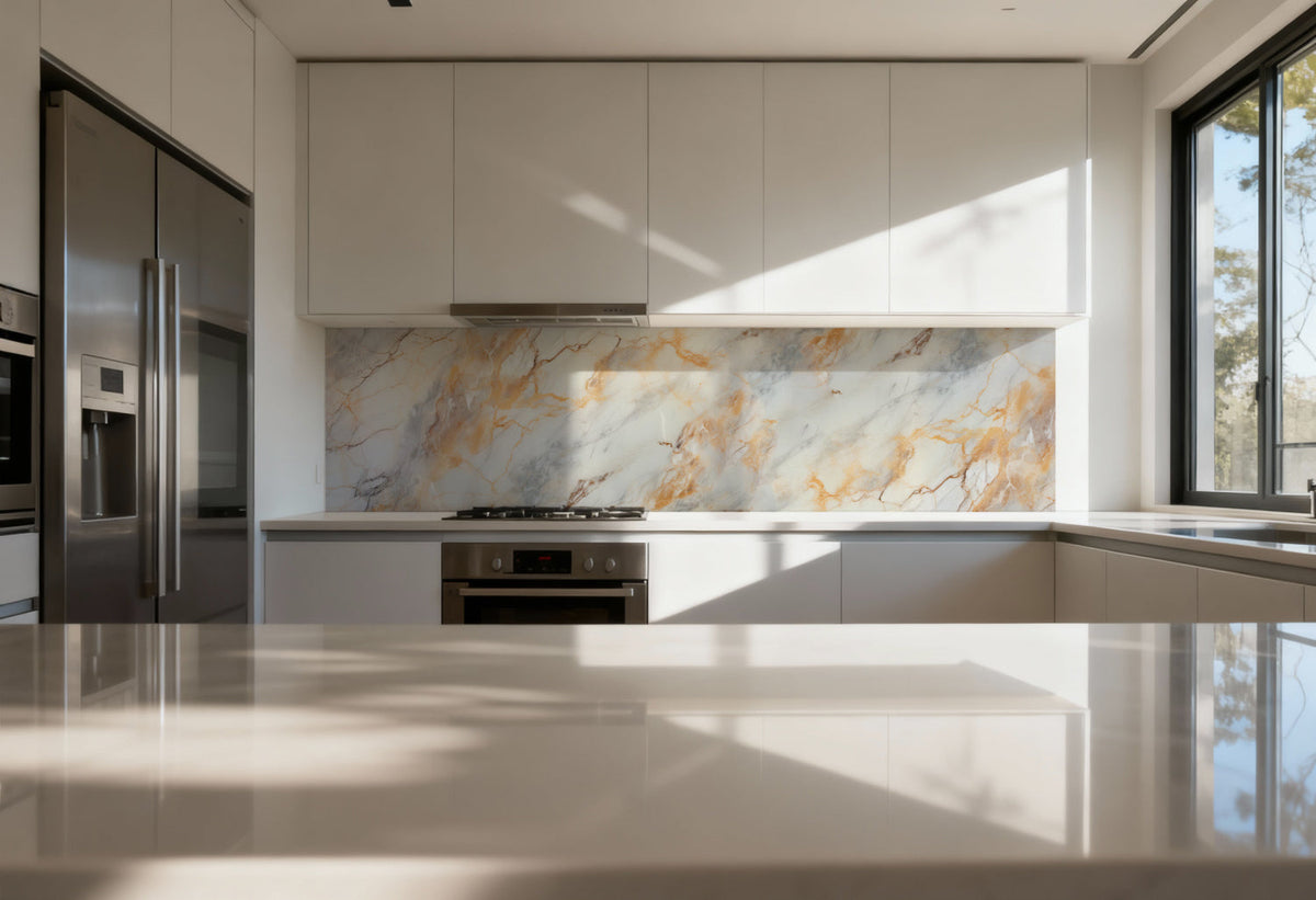Spritzschutz Küche Marmoroptik