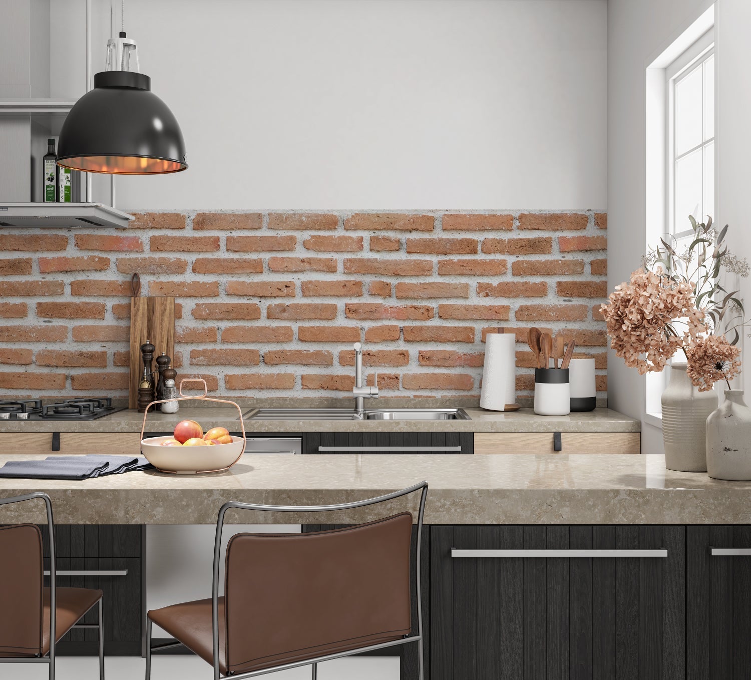 Spritzschutz Küche Steinoptik