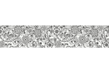 Küchenrückwand Blumenmuster Schwarzweiß