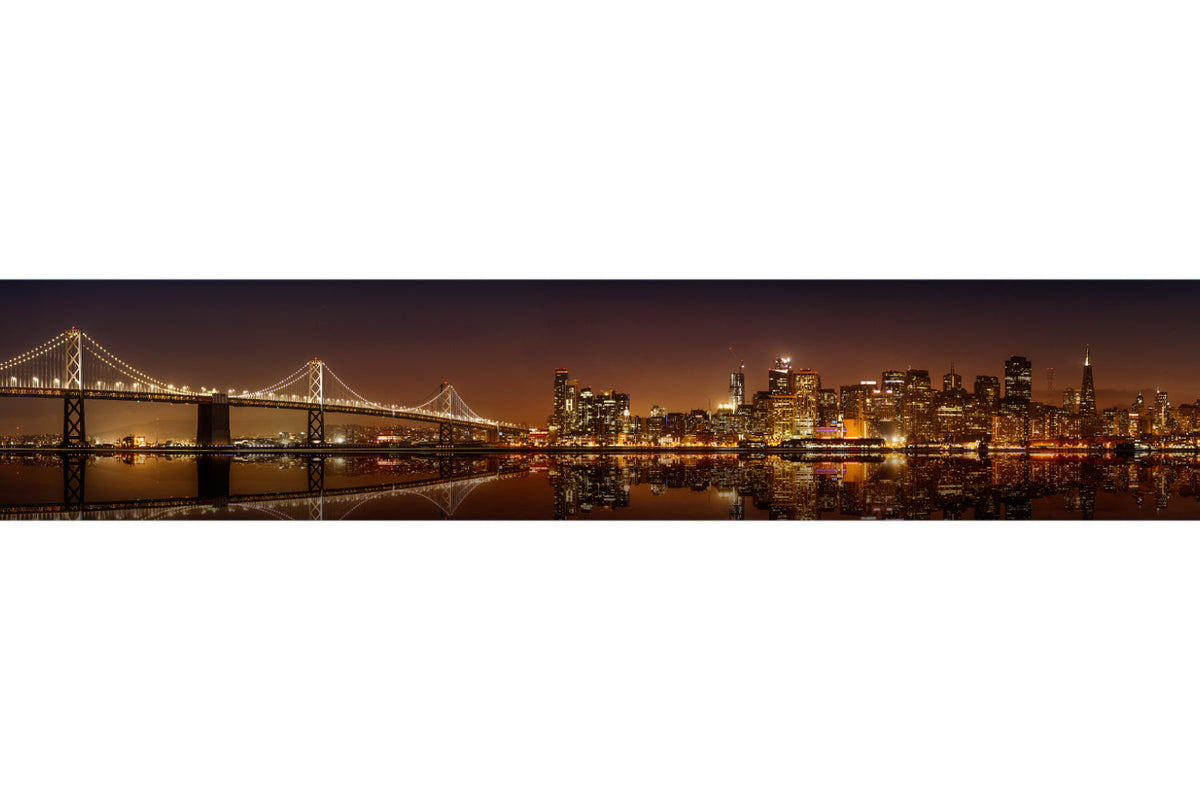 Küchenrückwand Skyline bei Nacht