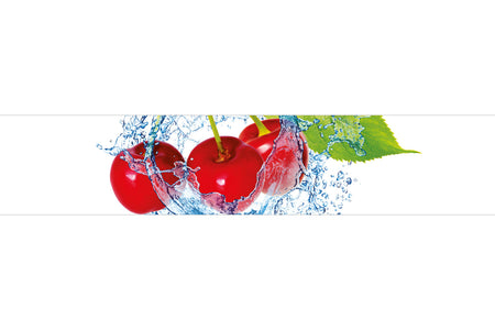 Küchenrückwand Kirschen im Wasser Splash