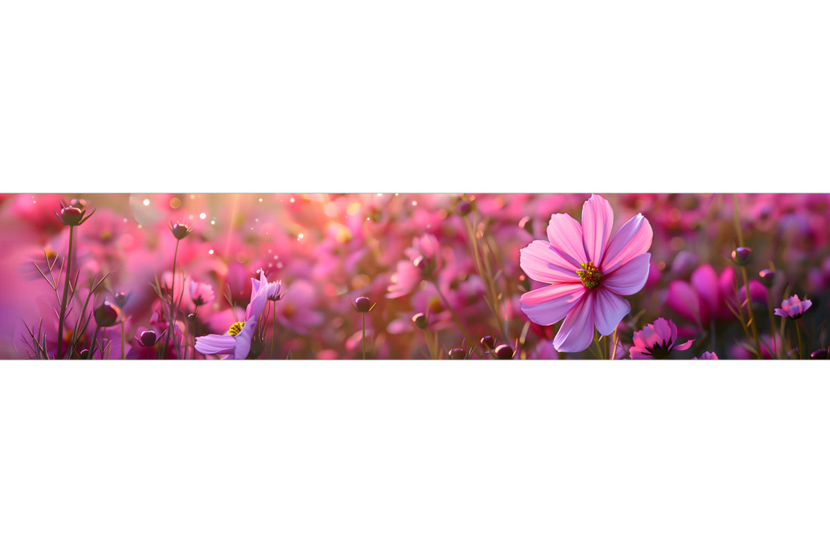 Küchenrückwand Frühlingsblumen Rosa