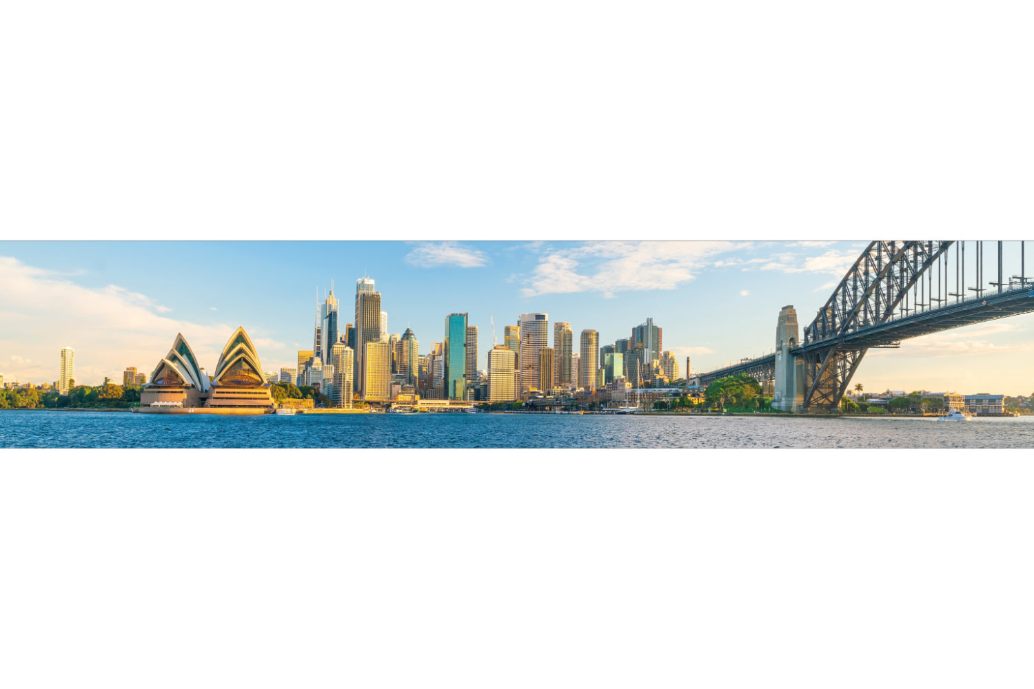 Küchenrückwand Skyline am Wasser