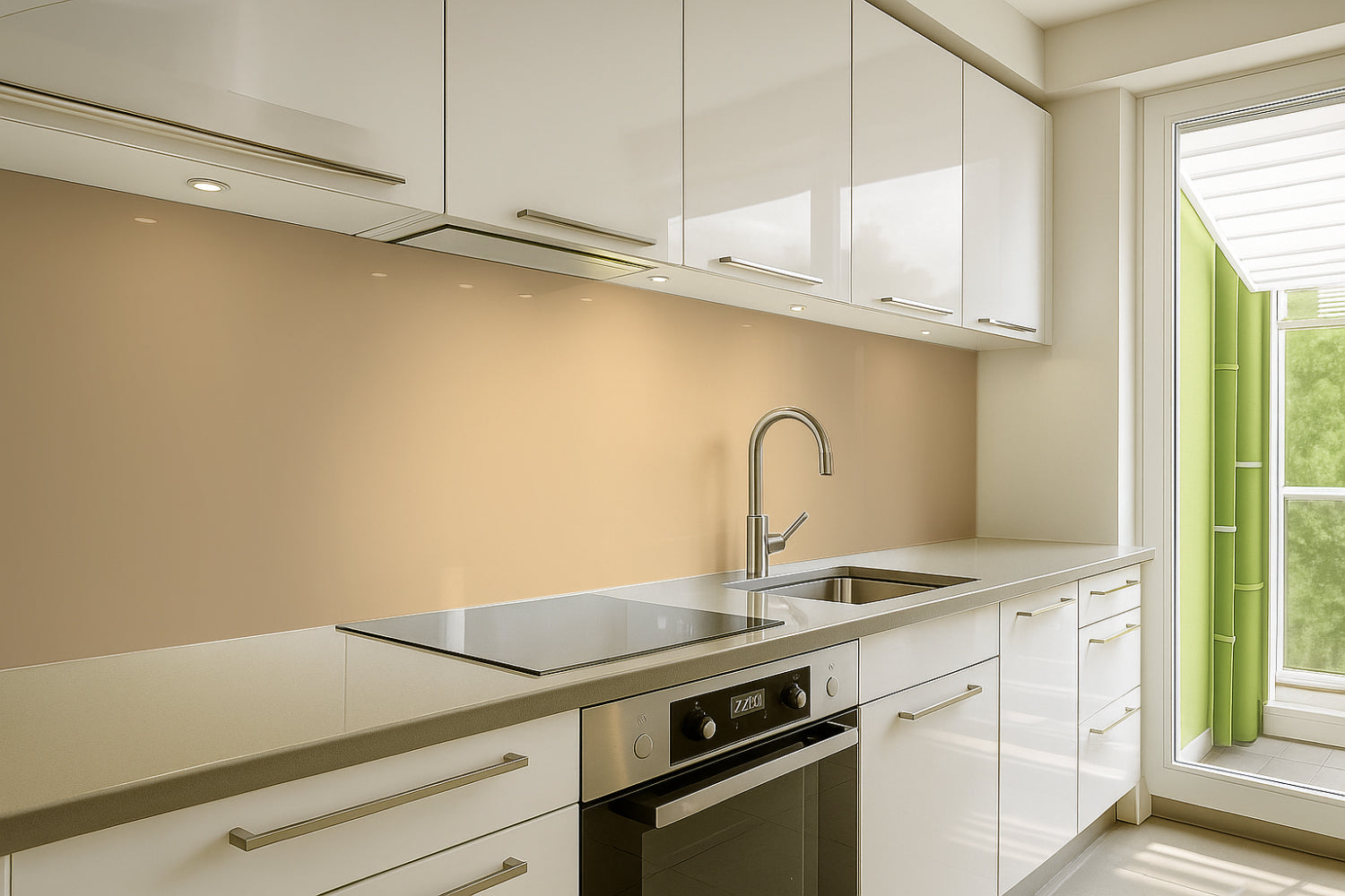 Küchenrückwand Einfarbig #D0B083 RAL 1001 (Beige)