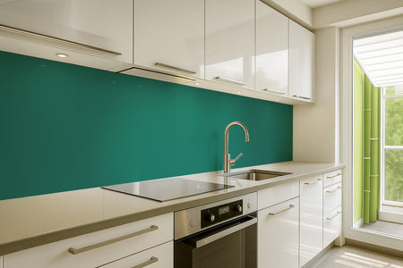 Spritzschutz Küche Einfarbig RAL 6026 (Opalgrün)