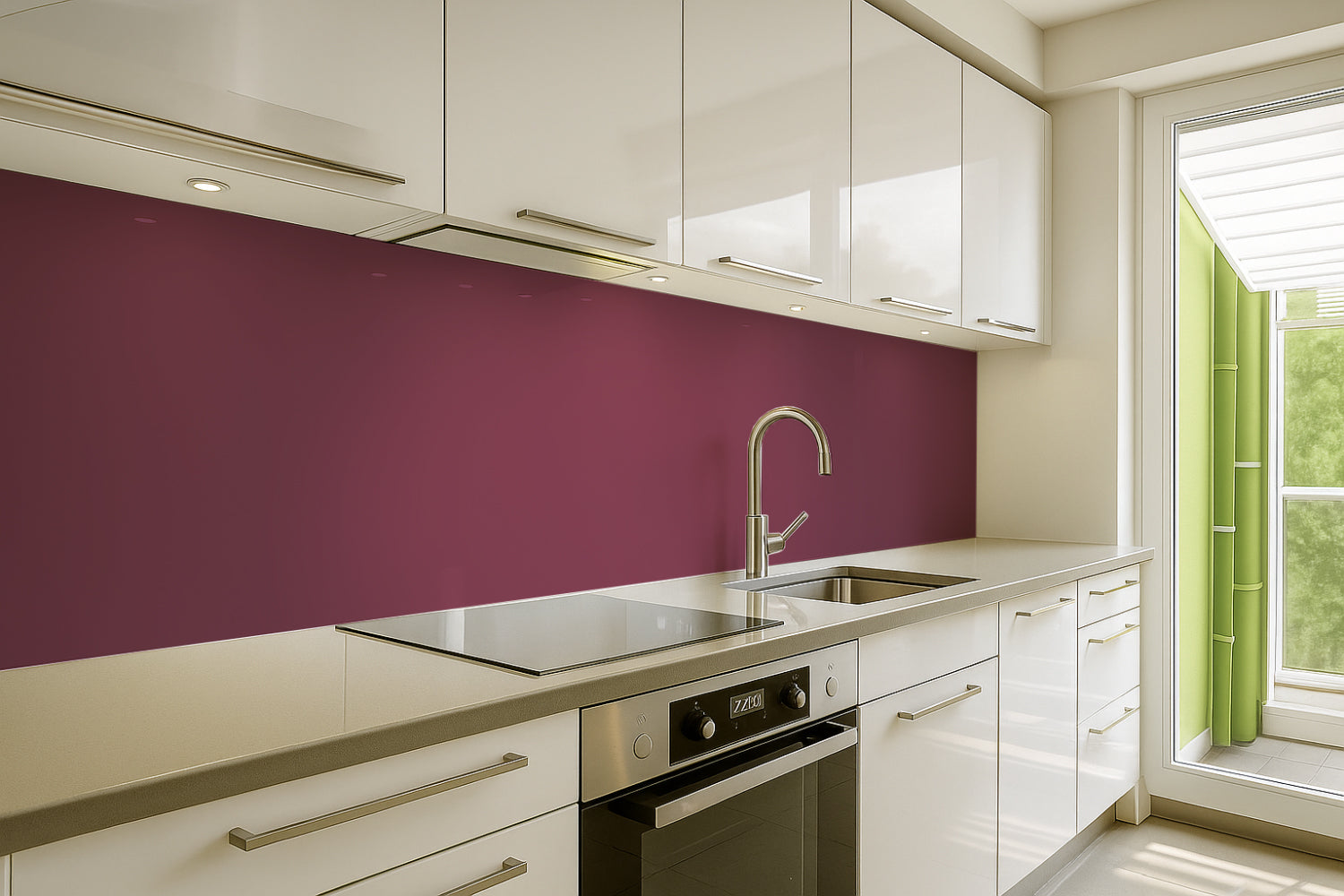 Küchenrückwand Einfarbig RAL 4004 Bordeauxviolett