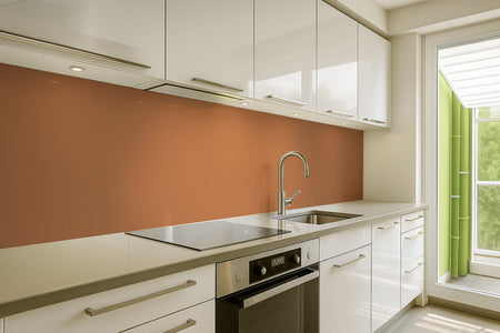 Küchenrückwand Einfarbig RAL 8023 Orangbraun