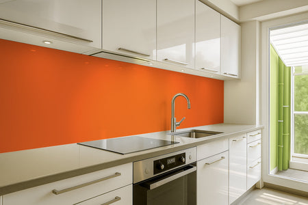 Spritzschutz Küche Einfarbig RAL 2005 Leuchtorange