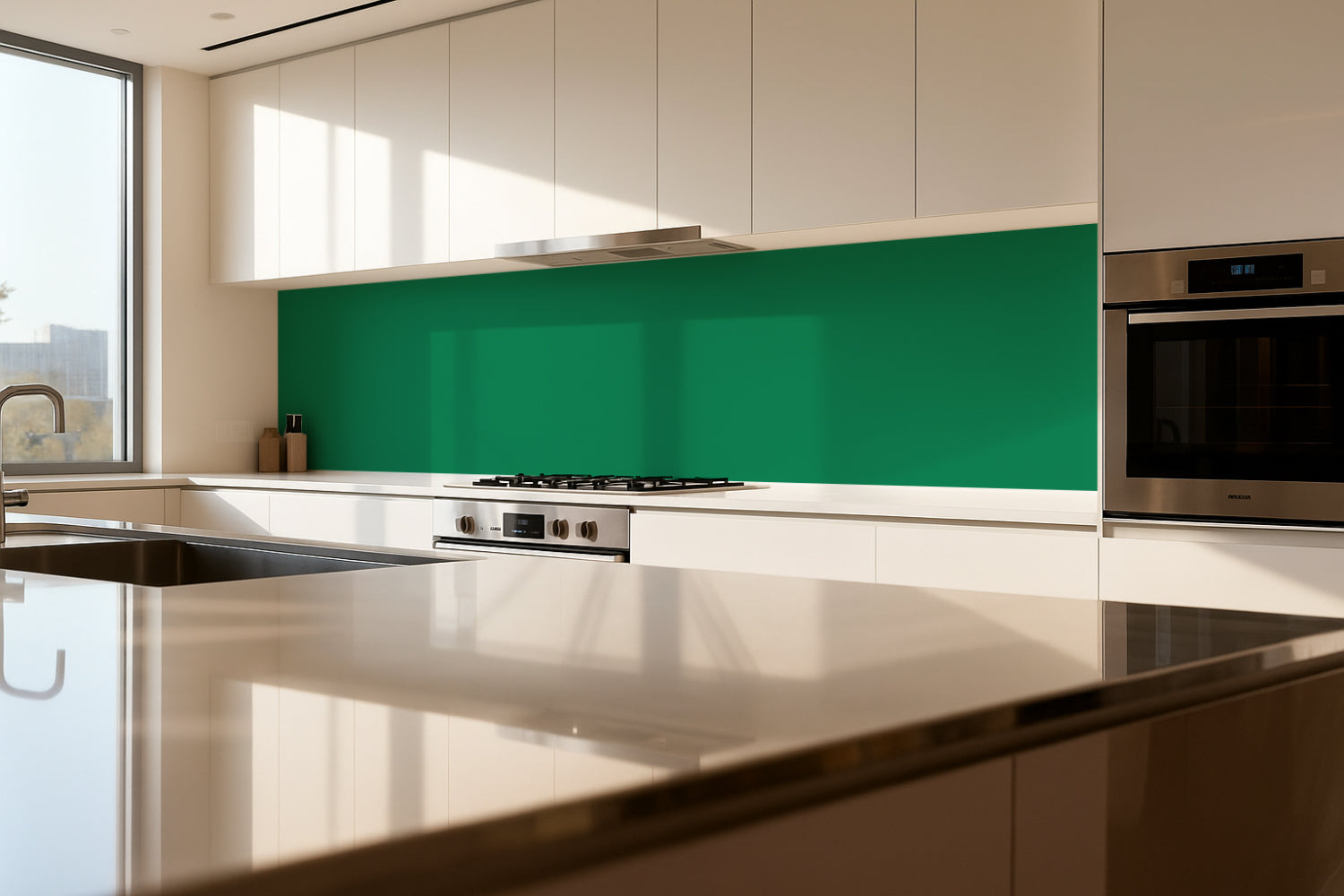 Küchenrückwand Einfarbig RAL 6032 Signalgrün