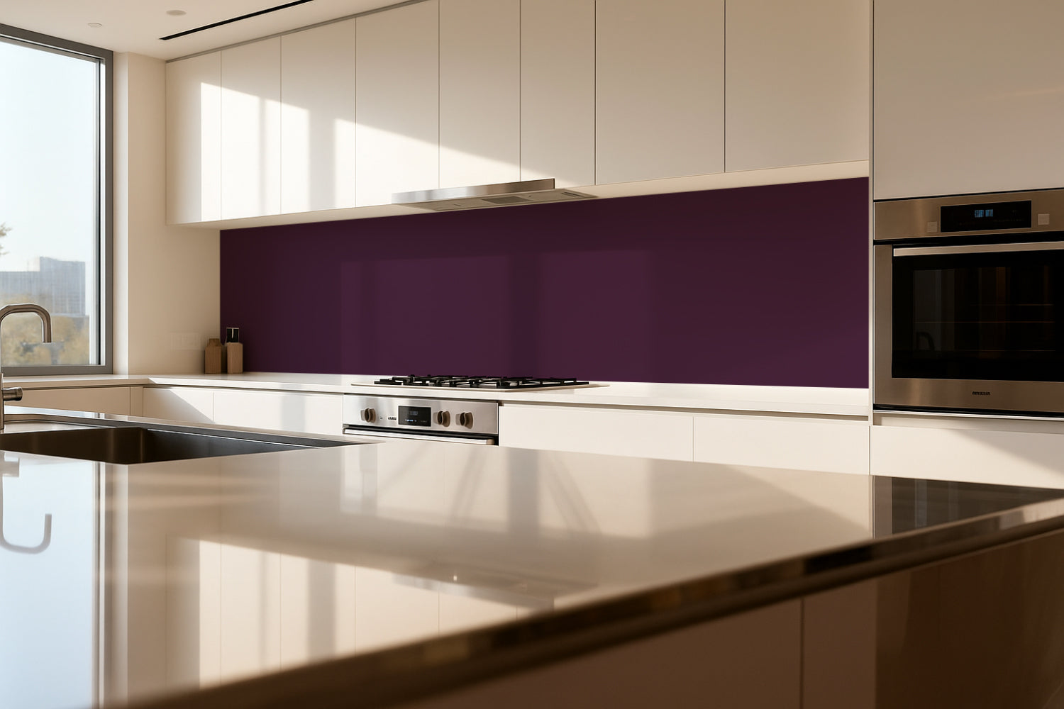Küchenrückwand Einfarbig RAL 4007 Purpurviolett