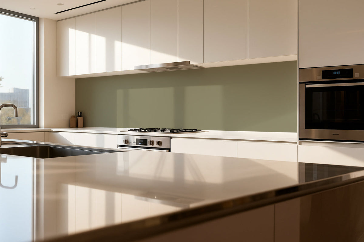 Küchenrückwand Einfarbig RAL 7034 Gelbgrau