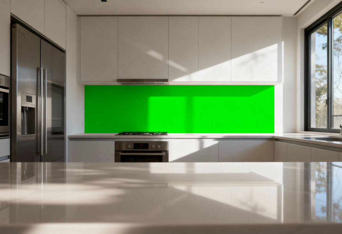 Küchenrückwand Einfarbig RAL 6038 Leuchtgrün