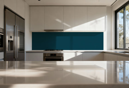 Küchenrückwand Einfarbig RAL 5020 Ozeanblau