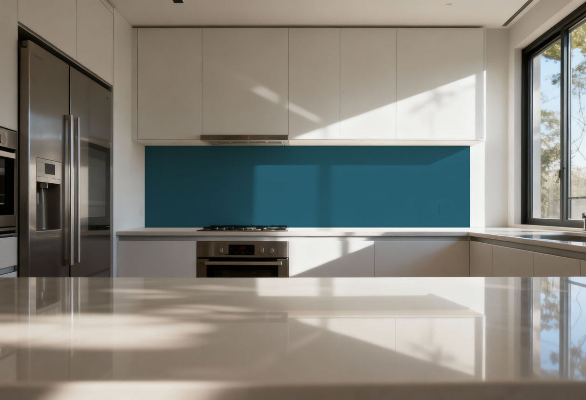 Küchenrückwand Einfarbig RAL 5025 Perlenzianblau