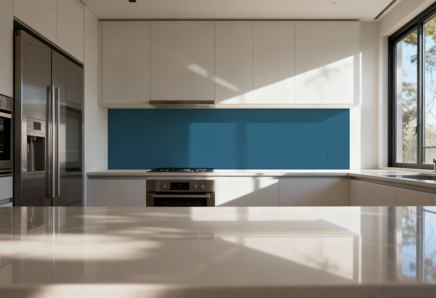 Küchenrückwand Einfarbig RAL 5007 Brillantblau