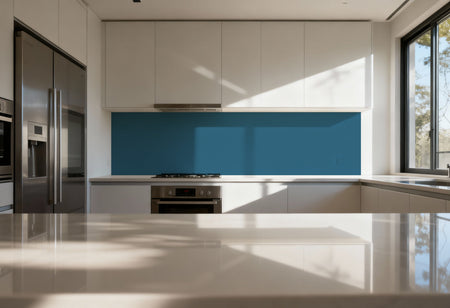 Küchenrückwand Einfarbig RAL 5007 Brillantblau