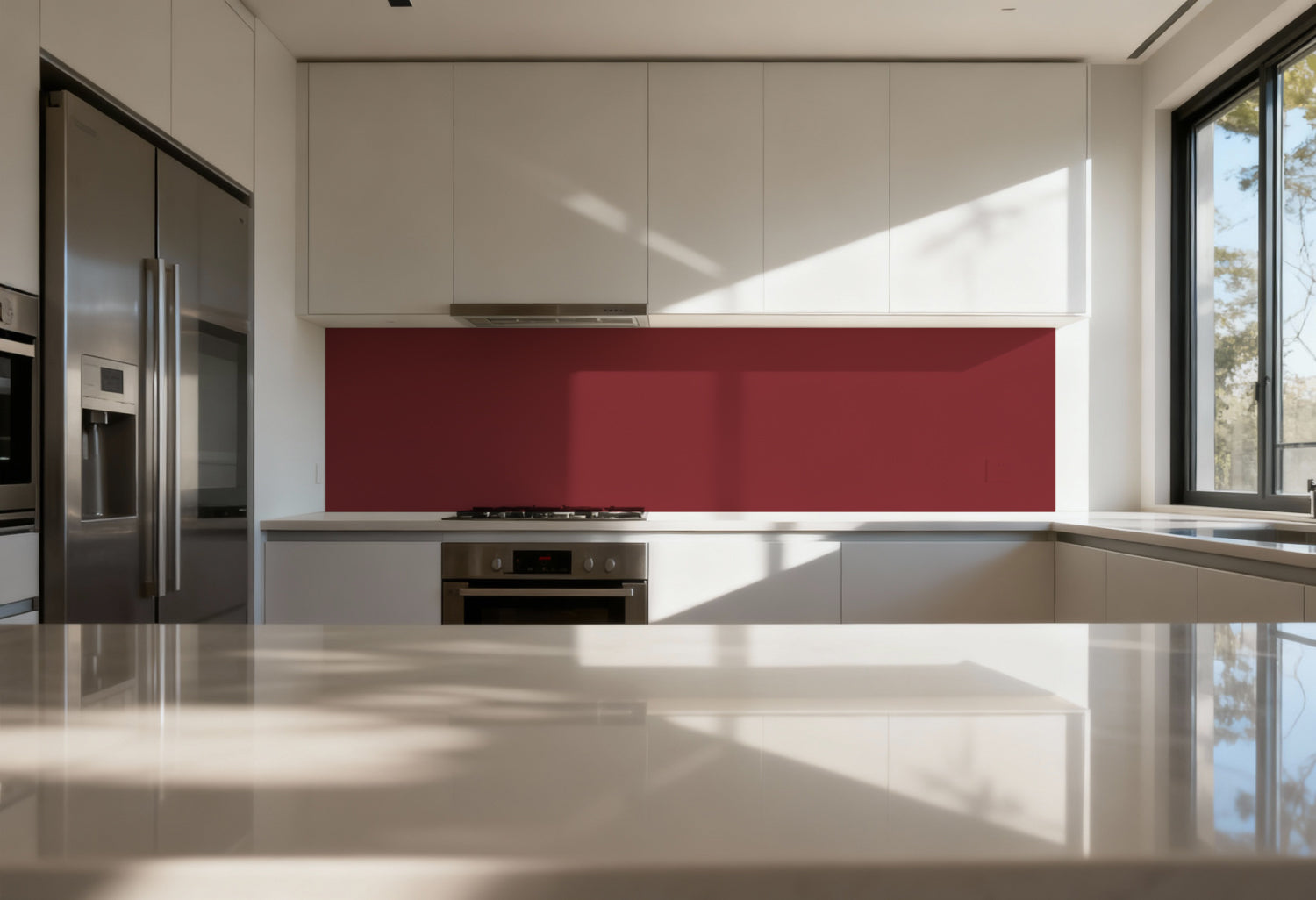 Küchenrückwand Einfarbig RAL 3022 Perlrubinrot
